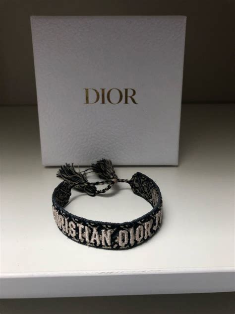 dior crochet bracelet|christian Dior studded friendship bracelet.